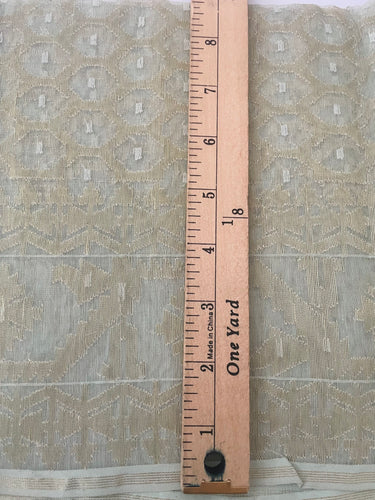 Masterpiece Authentic Dhakai Jamdani Muslin Saree from Bangladesh | Handwoven | Light Sage Green | Ships from California